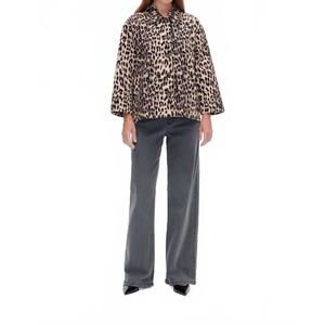 NEW BAUM UND PFERDGARTEN bahenalong sleeve jacket in brown leopard